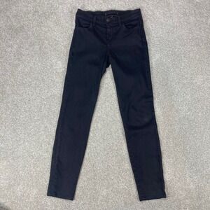 J Brand Super Skinny Jeans Women Sz 25 Black Slim Fit Stretch Y2K Grunge Denim